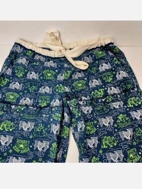 VS PINK Pajama Bottoms Cabin & Animal Theme Blue Small